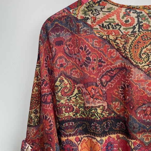 Zara PATCHWORK PRINT MIDI DRESS - Picture 11 of 15